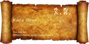 Kacz Uzor névjegykártya